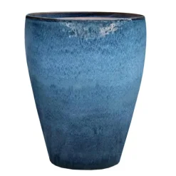 Jarre en grès émaillé bleu Océan Decolines Littoral - Ø 38 x H 43 cm