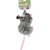 Jouet peluche sonore rat gris 44x16x14 cm