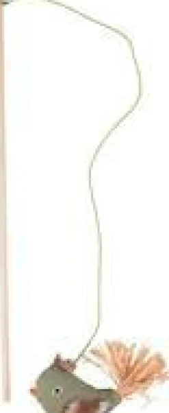 Jouet pour chat Canne à pêche avec oiseaux Flamingo Natura Delight - 45 cm