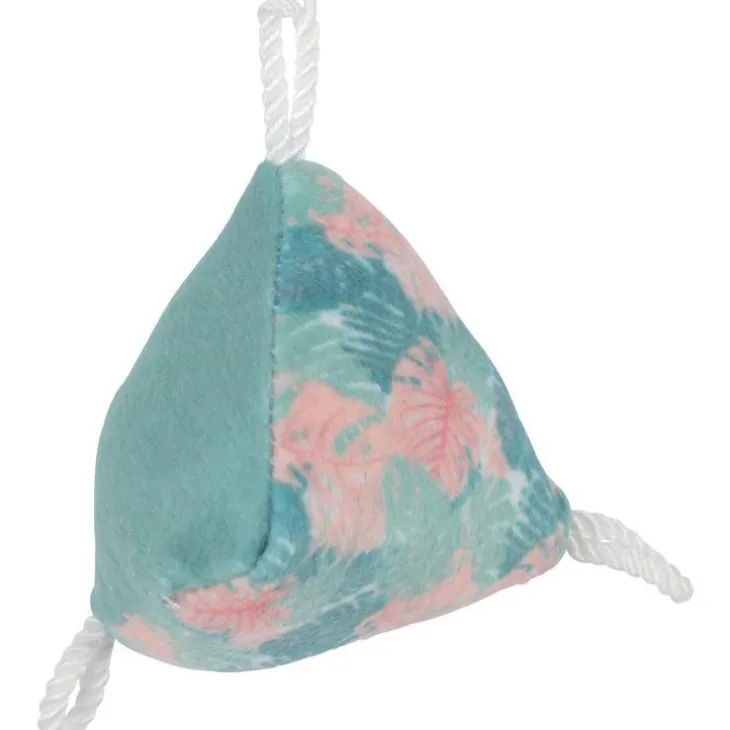 Jouet pour chat coloris bleu feuille Zolux pyramide Ethi'cat - 6,5 x 4,2 x 6,4 cm