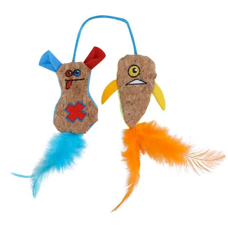 Jouet pour chat coloris multicolore Wouapy Stranger Les Jumeaux - 8 x 7,5 x 2 cm