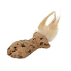 Jouet pour chat poisson en liège avec plume 17x5 cm
