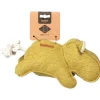 Jouet pour chien Emmy hippopotame tissu jaune 34x14x12 cm