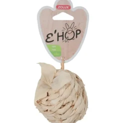Jouet radis en feuille de maïs pour le rongeur coloris beige Ehop Zolux - 7,5 x 8,5 x 8,2 cm