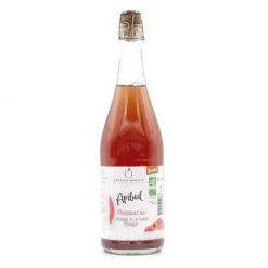 Jus de Pommes Chair Rouge Bio Petillant bouteille de 75 cl