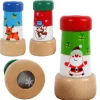 Kaléidoscope de Noël en bois peint coloris assortis Ø 4,4 x H 8,3 cm