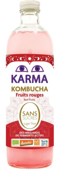 Karma kombucha fruits rouges sans sucre bio en bouteille de verre Karma - 75 cl