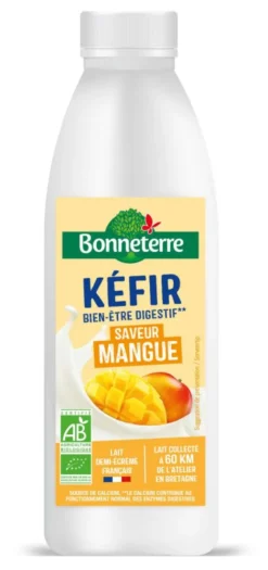 Kéfir saveur mangue bio Bonneterre - 500 ml