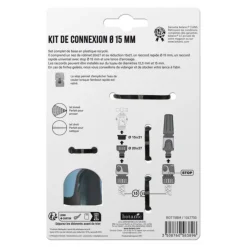Kit de connexion Ø 15 mm botanic® pour tuyaux Ø 12,5 / 15 mm avec lance d'arrosage