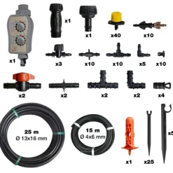 Kit goutte à goutte Jardin et terrasse botanic® - Kit complet jusquà 50 plantes