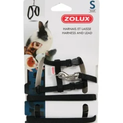 Kit harnais pour le rongeur en nylon coloris noir Zolux – Taille S
