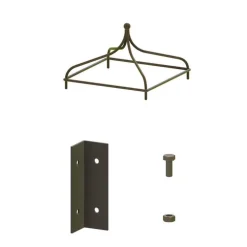 Kit pour kiosque de jardin en métal coloris rouille Vitis in Situ - 180 x H 240 cm