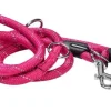Laisse pour chien en nylon rond coloris fuchsia 3 positions Bobby Walk - 189 cm