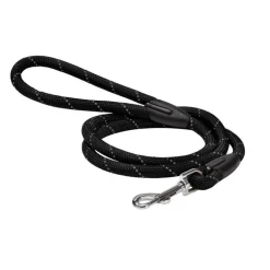 Laisse pour chien en nylon rond coloris noir Bobby - 1,2 m