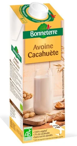 Lait d'avoine cacahuète bio Bonneterre - 1 L