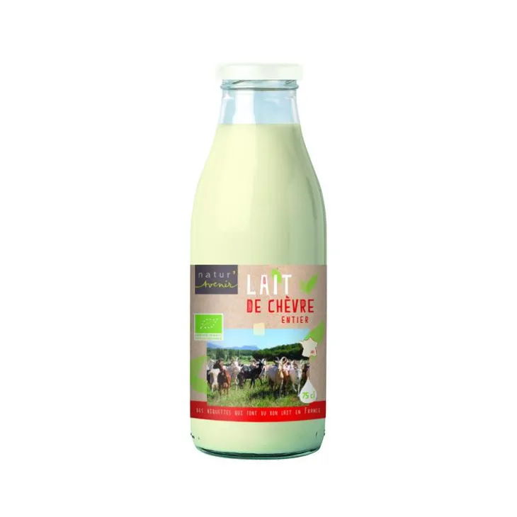 Lait de Chèvre stérilisé entier bouteille plastique 75cl