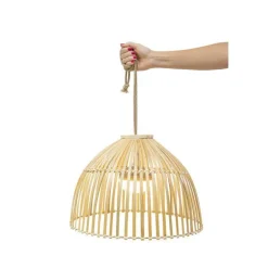 Lampe à suspension coloris marron Reona