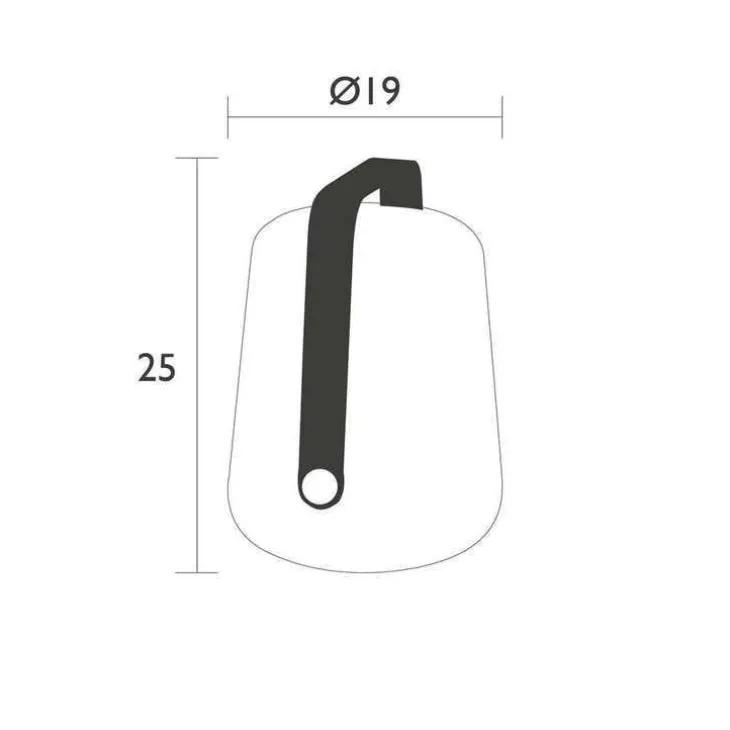 Lampe Balad coloris bleu acapulco Fermob - 25 cm