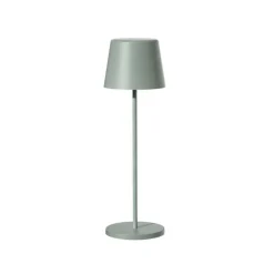 Lampe de table touch sans fil en aluminium vert Kelly Olive - Ø 10 x H 38 cm