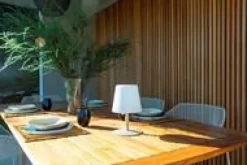 Lampe extérieure Standy IP44 coloris beige en métal - Ø 16 x 25 cm