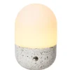 Lampe nomade à LED blanc/blanc chaud en coquilles d’huîtres recyclées - Ø 8,5 x H 13 cm