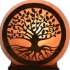 Lampe ronde orange au sel de l’Himalaya Idea for Project Arbre de la Vie