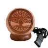 Lampe USB ronde orange au sel de l’Himalaya Idea for Project Arbre de la Vie