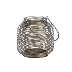 Lanterne à fils en métal noir - Ø 15 x H 15 cm