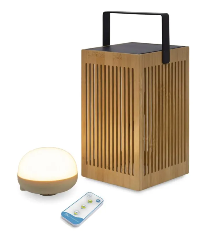 Lanterne à main en bambou New Garden Okinawa - 24 x 14,5 cm