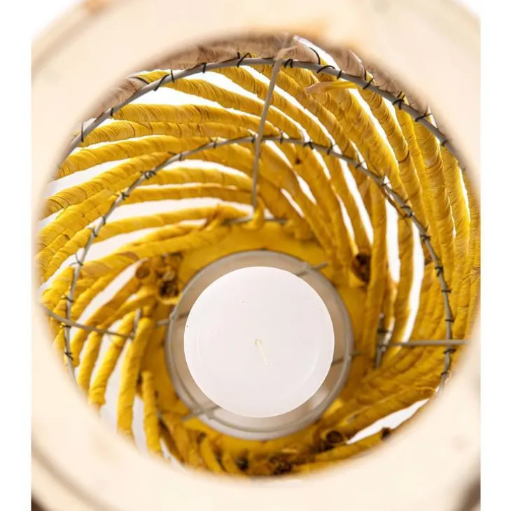 Lanterne dread bicolore grand modèle Ø 26 x H 51/62 cm