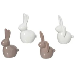 Lapin en porcelaine - 5 x 8,2 x 11,8 cm
