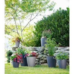 Le pot citoyen botanic® coloris gris anthracite format 15 L - Ø 30,4 x H 32,8 cm