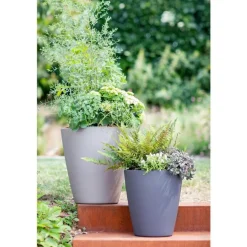 Le pot citoyen botanic® coloris gris anthracite format 7 L - Ø 23,7 x H 25,8 cm