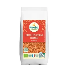 Lentilles corail de France bio en sachet de 250 g