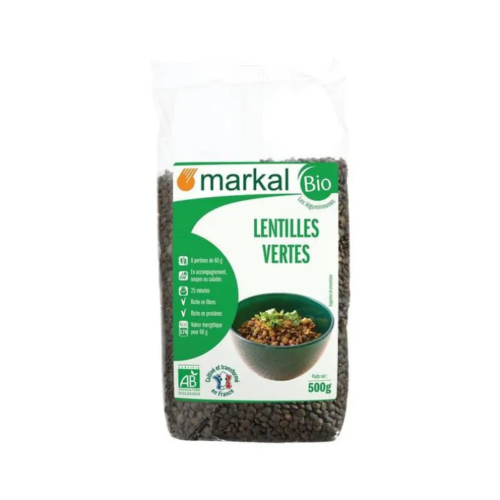 Lentilles verte bio Markal - 500 g