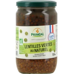 Lentilles vertes au naturel bio origine France - 720 ml