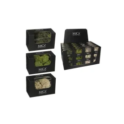 Lichen artificiel en boite de 50 g beige ou vert 14,5x8x9,5 cm