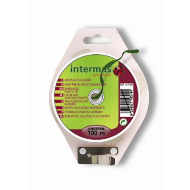 Lien plastique armé coloris vert 25 m