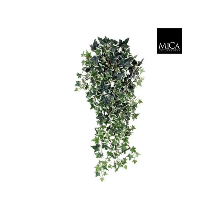 Lierre artificiel vert panaché retombant 80x30x15 cm