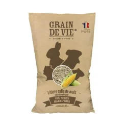 Litière de rafle de maïs pour petits mammifères Grain de vie - 10 L