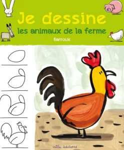 Livre "Je dessine les animaux de la ferme" Éditions Mila