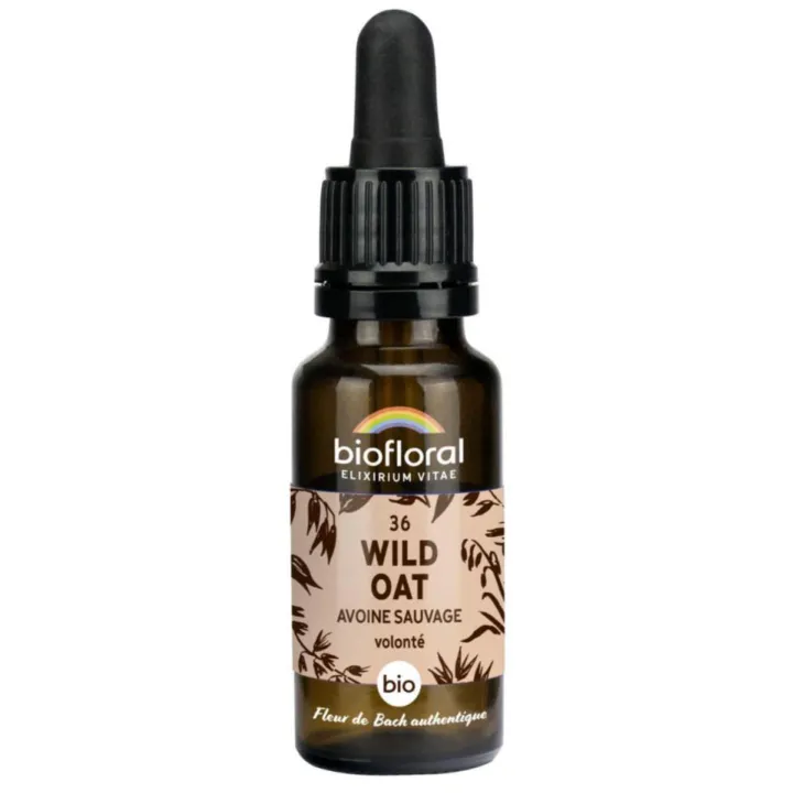 Élixir n°36 Biofloral d’avoine sauvage en flacon de 20 ml