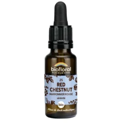 Élixir n°25 Biofloral de marronnier rouge en flacon de 20 ml