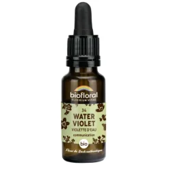Élixir n°34 Biofloral de violette d’eau en flacon de 20 ml