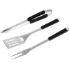 Lot de 3 accessoires pour barbecue en acier inoxydable à manche soft touch