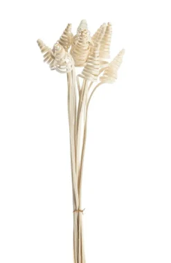 Lot de 10 cônes de canne naturel artificielles coloris beige - 45 à 55 cm