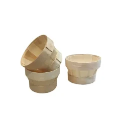 Lot de 3 gobelets en bois biodégradables Ø 8,5 cm - Les 3 pièces