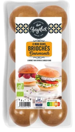 Lot de 8 mini buns briochés Angelus - 8 x 25 g