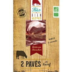 Lot de 2 pavés de viande Bio et Bien Elevés - 2 x 150 g