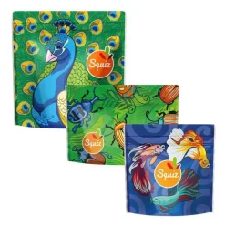 Lot de 3 sacs à goûter les flamboyants Bio Gourmand Squiz - taille S, M et L